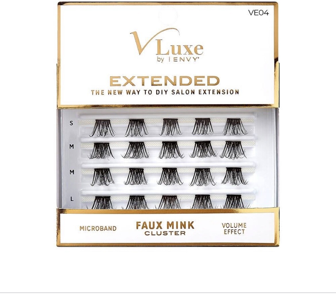 V Luxe Extended Real mink clusters / volume effect 