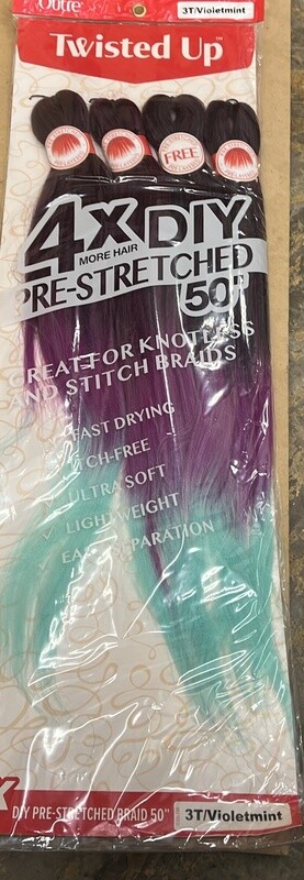4x diy prestreched  50”3t violet mint