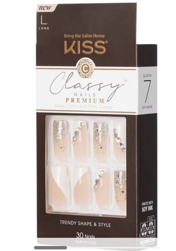 Premium classy nails diamond style 