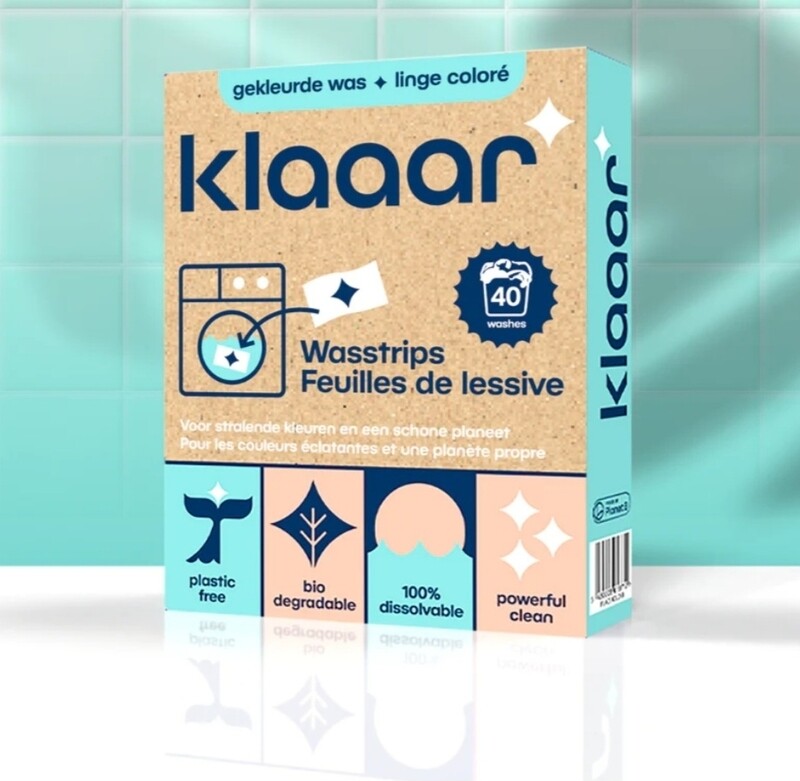 Klaaar wasstrips gekleurde was