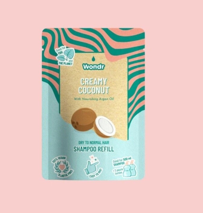 Refill shampoo poeder