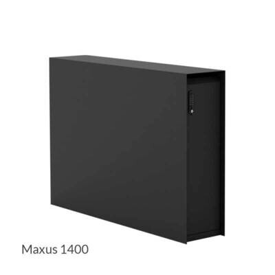 eSafe Maxus Single 1400 Zwart RAL9500 Pakketbrievenbus eSafe Maxus Single 1400 Zwart RAL9500 Pakketbrievenbus