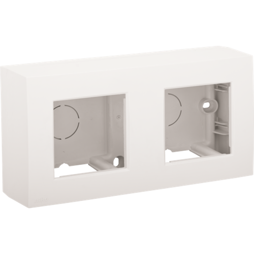 Niko  Tweevoudige Opbouwkit voor twee Inbouwfuncties, Afwerkingskleur: Wit 101-80200