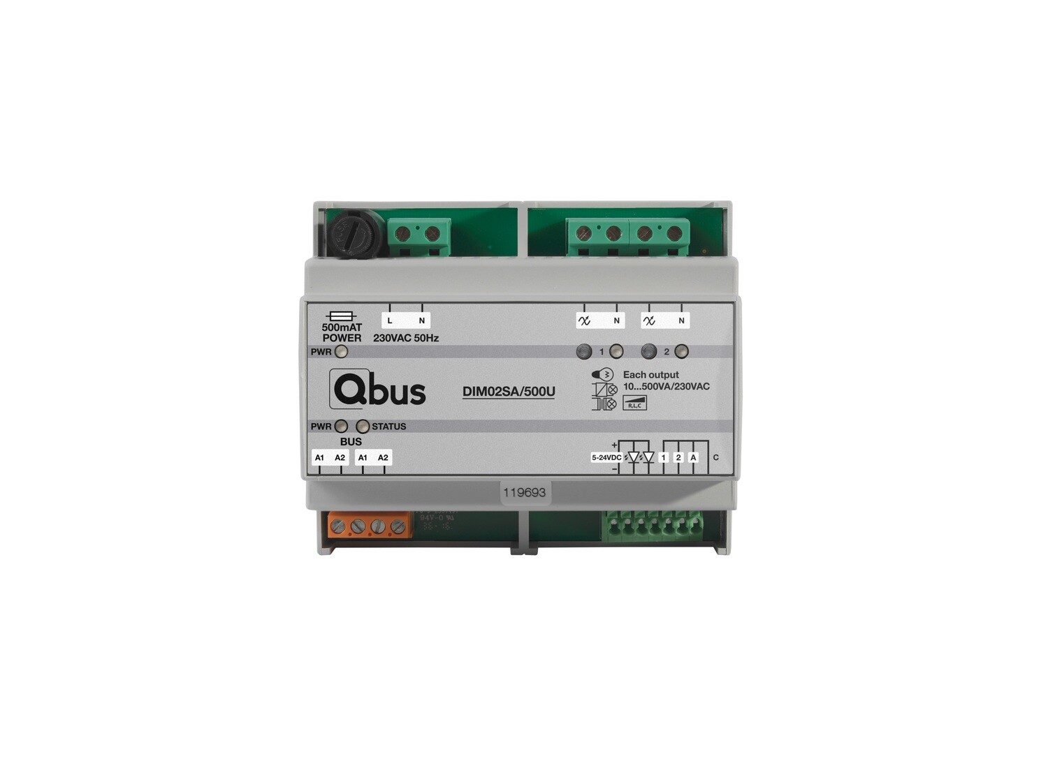 Qbus Universele Dimmer 2 Kanalen