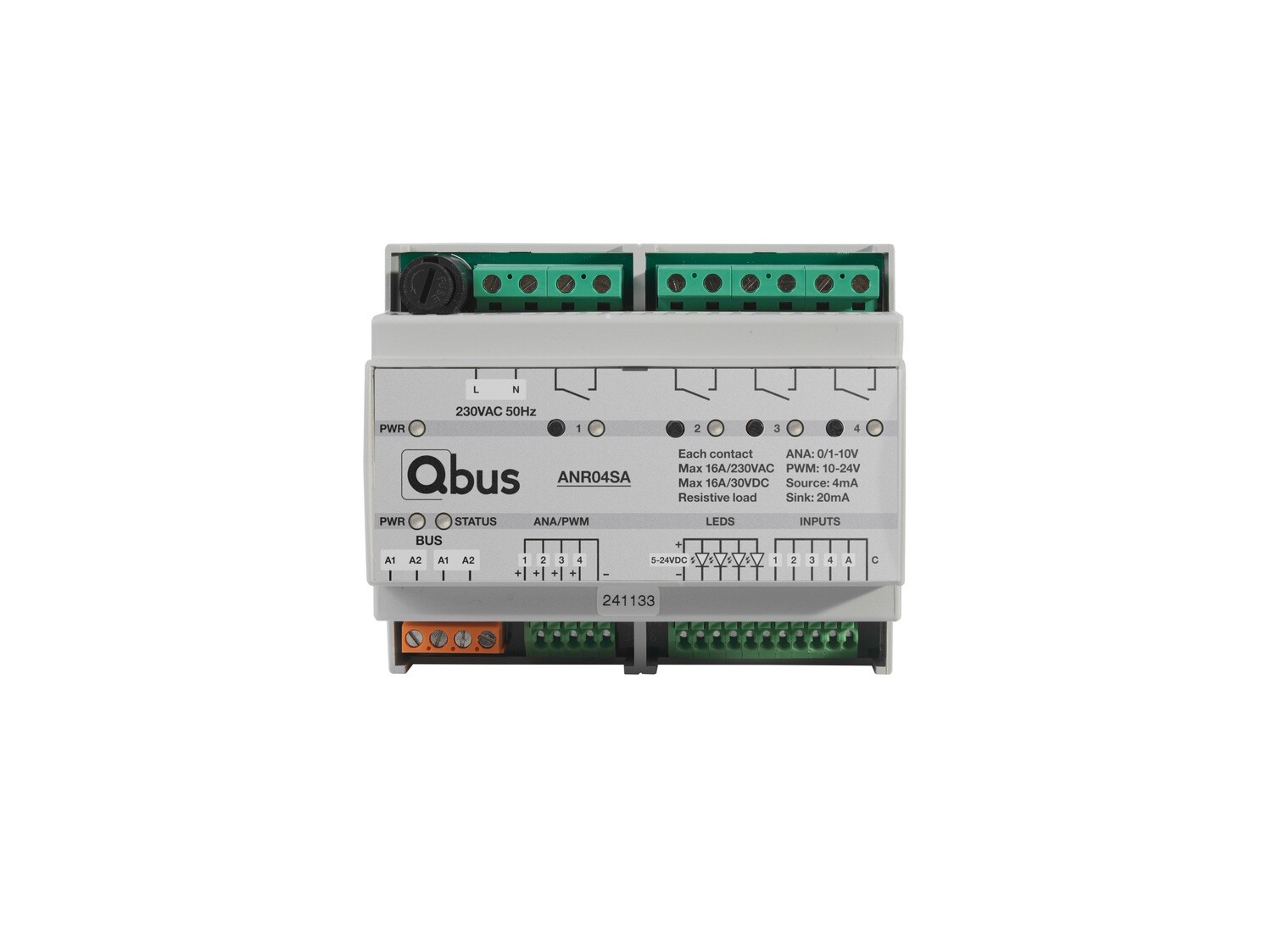 Qbus Analoge Stuurmodule voor Dimmen en/of schakelen