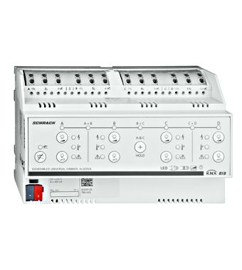KNX Universele dimmer 4 x 300VA 230VAC ( led ) KNX Universele dimmer 4 x 300VA 230VAC ( led )