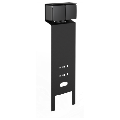 Niko Spuitwaterdichte tuinpaal essential met tweevoudig stopcontact zwart