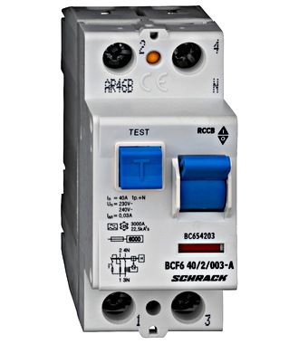 Schrack Differentieelschakelaar 2P type A 6kA