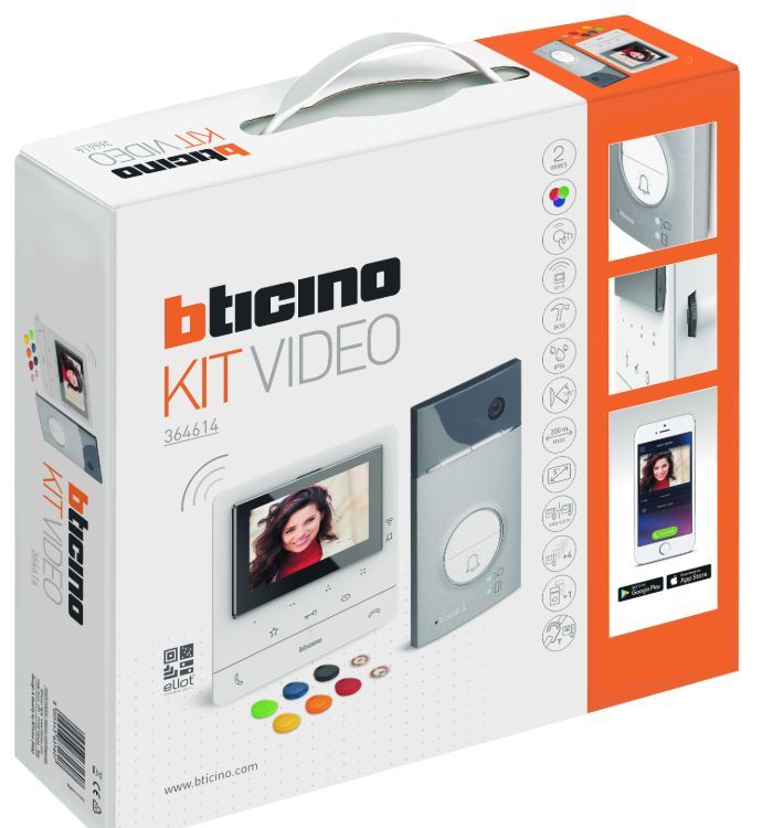 Bticino - Videoparlofonie - Videokit met 1 drukknop Linea 3000 + Classe100X16E
