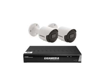 Gigamedia Kit IP 5MP - 2 Camera + 1 PoE NVR 4 channel + 1TB HDD