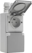 Niko Spuitwaterdicht Dubbel Verticaal Stopcontact 2 ing
