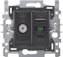 Niko Combinatie Coax met RJ45-aansluiting UTP Cat.6 Niko Combinatie Coax met RJ45-aansluiting UTP Cat.6