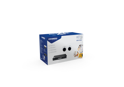 Gigamedia Kit IP 5MP - 2 Camera + 1 PoE NVR 4 channel + 1TO HDD