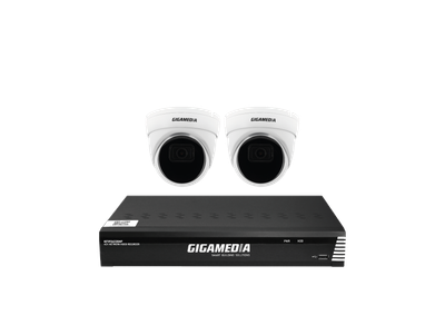 Gigamedia Kit IP 5MP - 2 Camera + 1 PoE NVR 4 channel + 1TO HDD