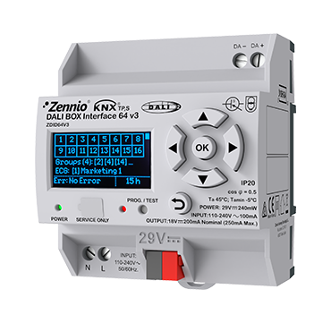 KNX ZENNIO DALI-BOX INTERFACE 64V3 KNX ZENNIO DALI-BOX INTERFACE 64V3