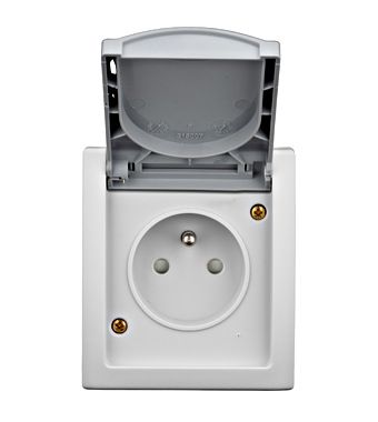 Visio IP54 Stopcontact met Penaarding en kinderveiligheid