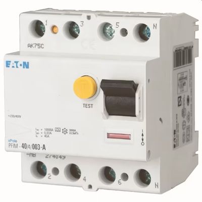EATON - Aardlekschakelaar PFIM-63/4/003-A-MB, 4 Polig, 63 A, 30 mA, Type A