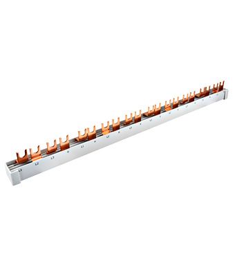 Verdeelrail 4P vork 10mm - 1x 4P + 8x 1P+N - 20MOD - BS900065