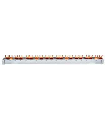 Verdeelrail 4P vork 10mm - 1x 4P + 8x 1P+N - 20MOD - BS900065