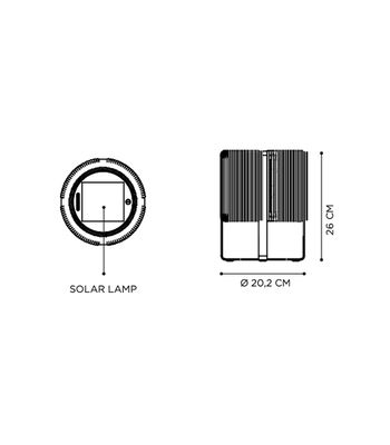 Ropy Light 26cm met Solar Module