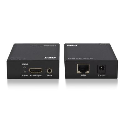ACT HDMI extender set, single Cat6, 60 meter, 3D en IR ondersteuning - AC7810