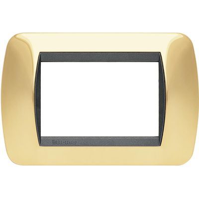 Bticino Living Light 3 modules afdekplaat Gold - L4803OR
