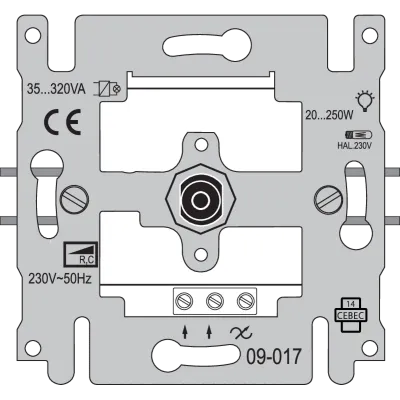 Niko - Inbouw Dimmer Voor Electronische Transformatoren MAX320VA-MIN35V - 09-017