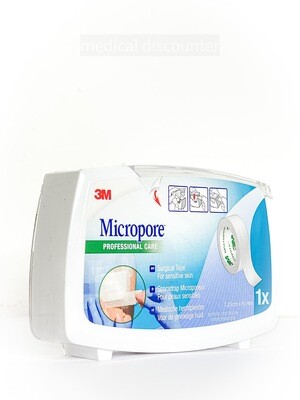 3M™ Micropore™ Chirurgische Hechtpleister, 1530P-0D, 1.25 cm x 9.1 m, 1/rol
