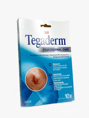 3M™ Tegaderm™ Transparent Film Dressing met aanbrengkader 1632P-10, 12 x 12 cm, 10 stuks/doos