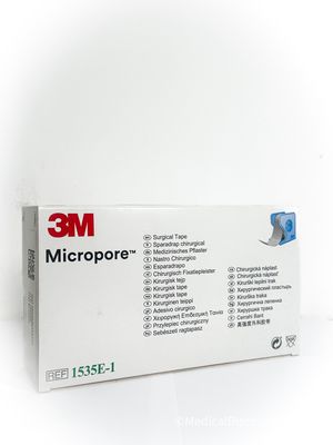 3M™ Micropore™ Chirurgische Hechtpleister, 1535E-1, 2,5 cm x 9,1 m, 12 stuks/pakje