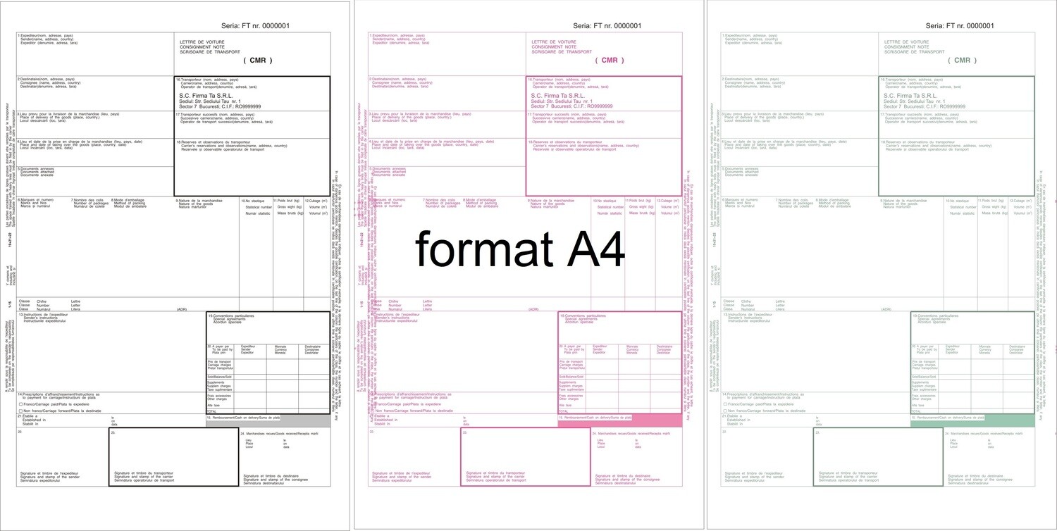CMR Personalizat A4 - 1.carnet