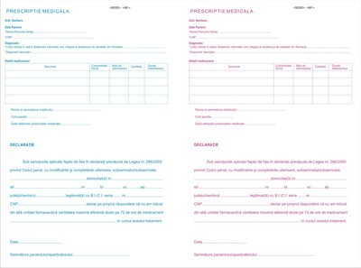 PRESCRIPTIE MEDICALA cu DECLARATIE Personalizata A4 - 1.carnet