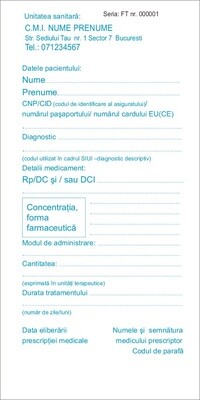 PRESCRIPTIE MEDICALA Personalizata A4/3 - 3.carnete