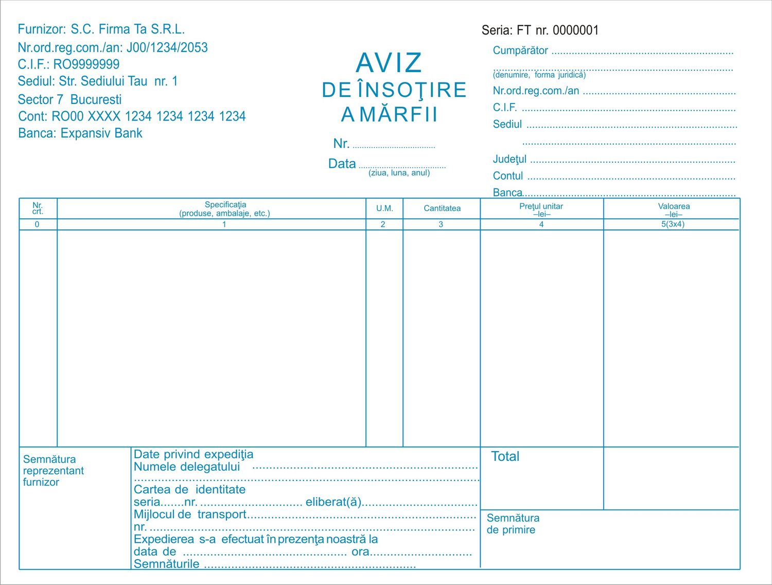 Avize Insotire Marfa A5 Personalizate - 2.carnete