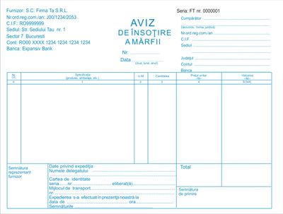 Avize Insotire Marfa A5 Personalizate - 2.carnete