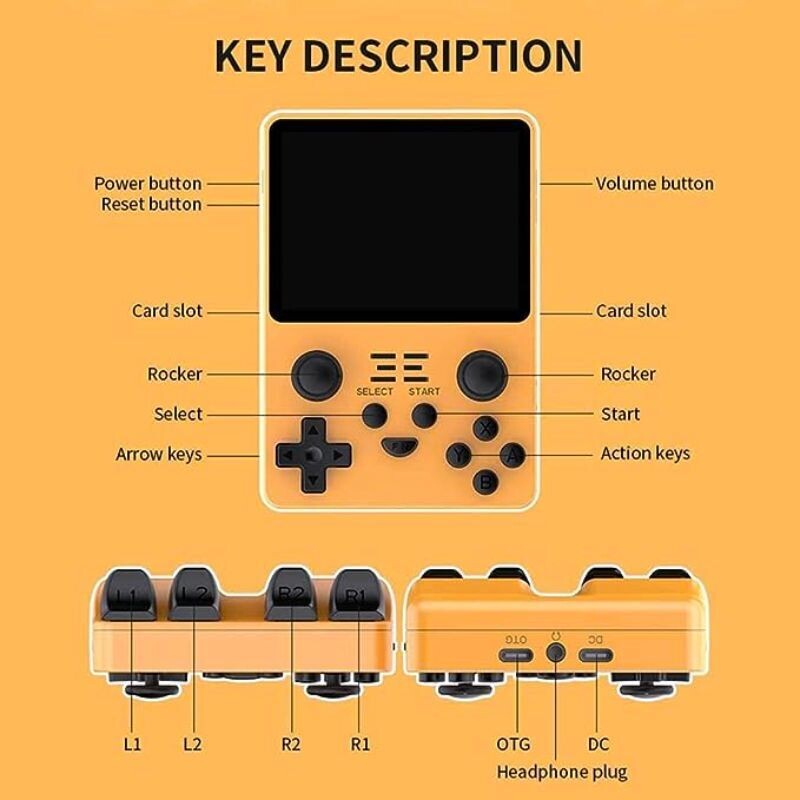 Console di gioco palmare con 1500 Games