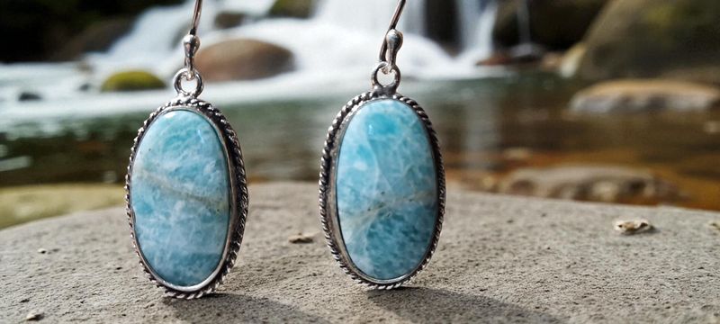 Handgemaakte oorbellen zilver op metaal met Amazoniet