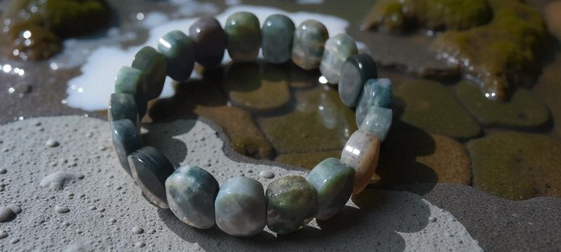 Armband met Mosagaat en rek