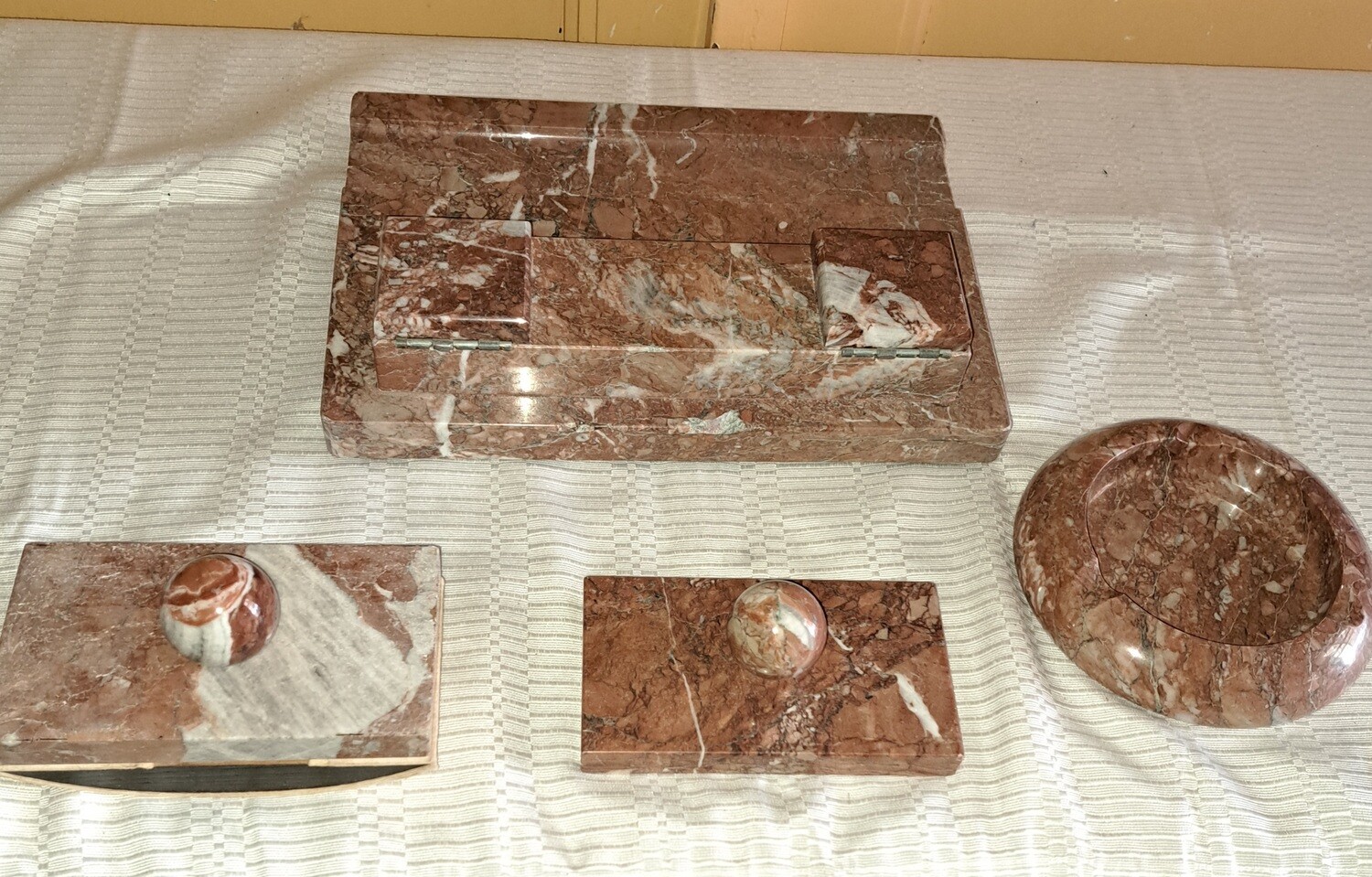 Bureelset marmeren inktpotset