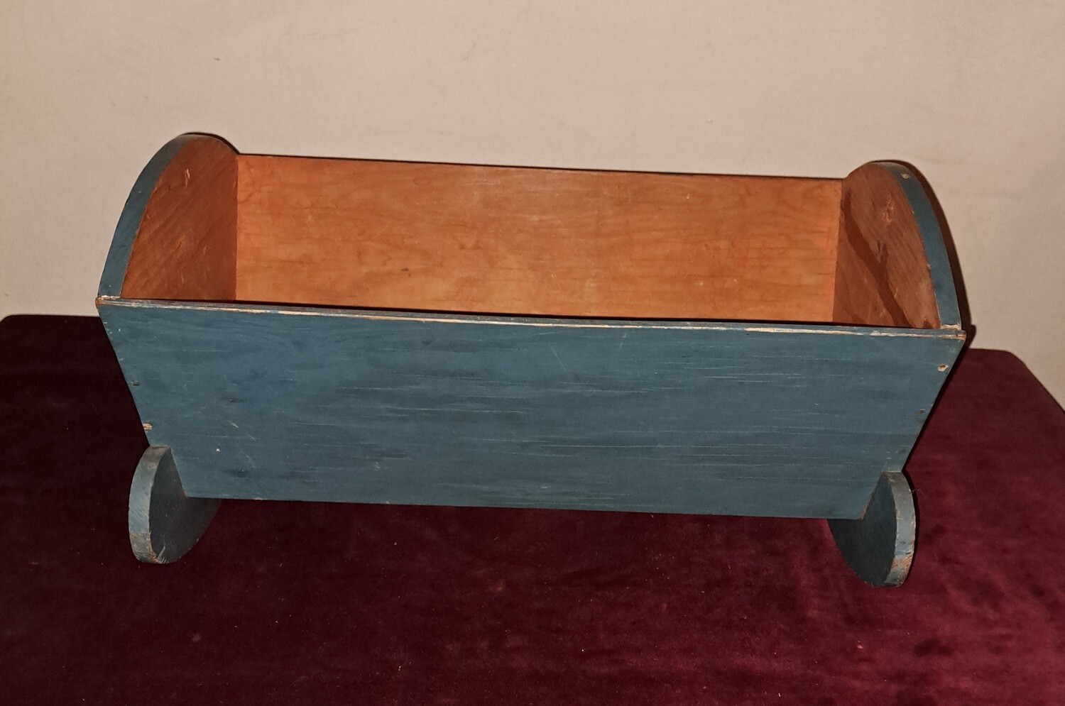 Vintage Wieg  houten schommel wiegje schommel bedje poppenbed