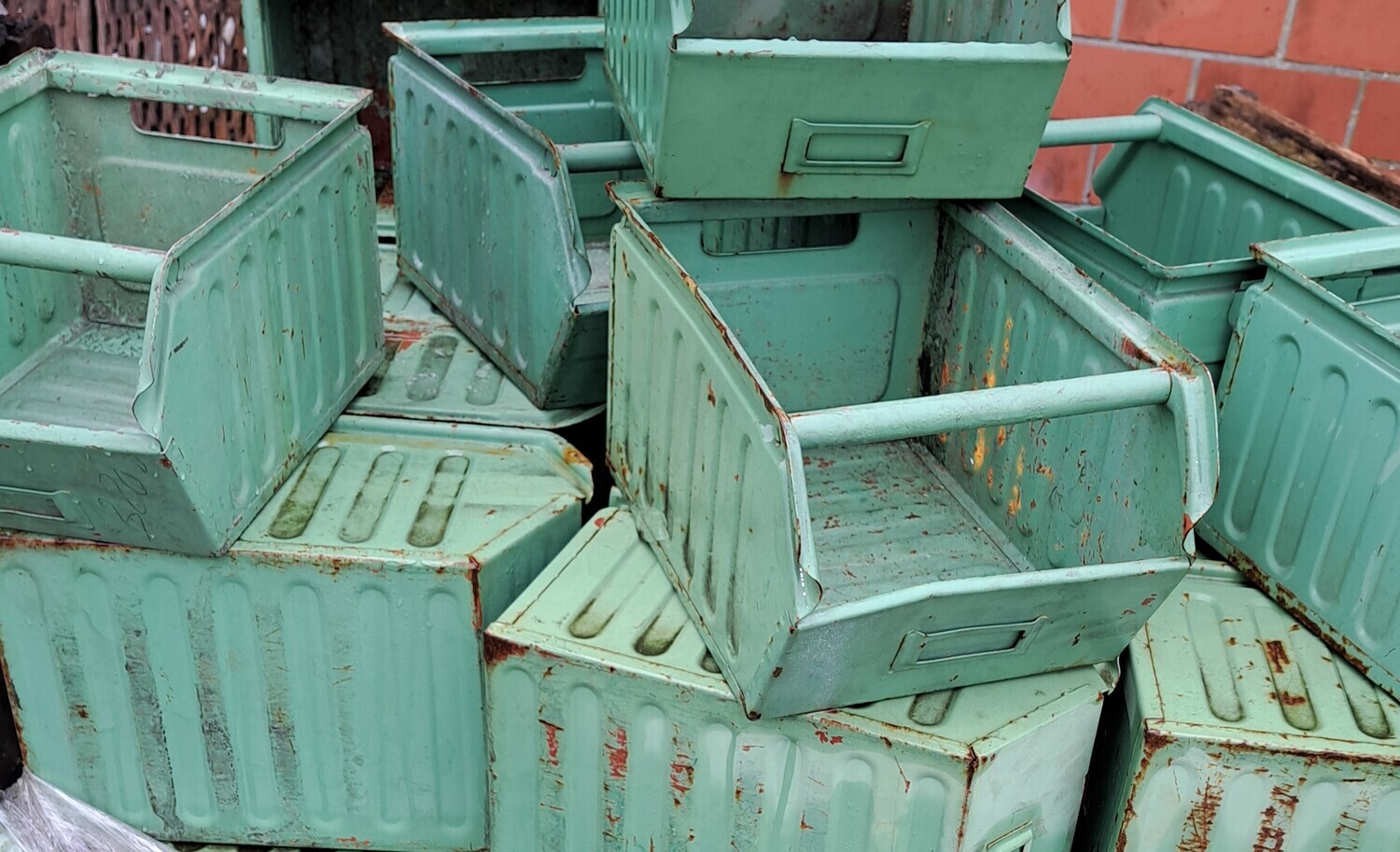 Industriële Magazijnbakken, grijpbakken groen