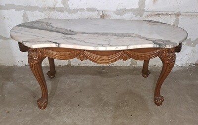 Tafel Salontafel met marmer blad