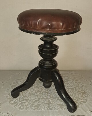 Antiek vintage Piano stoel draaistoel