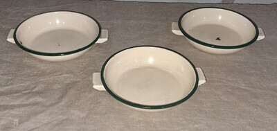 Vintage emaille borden schotels