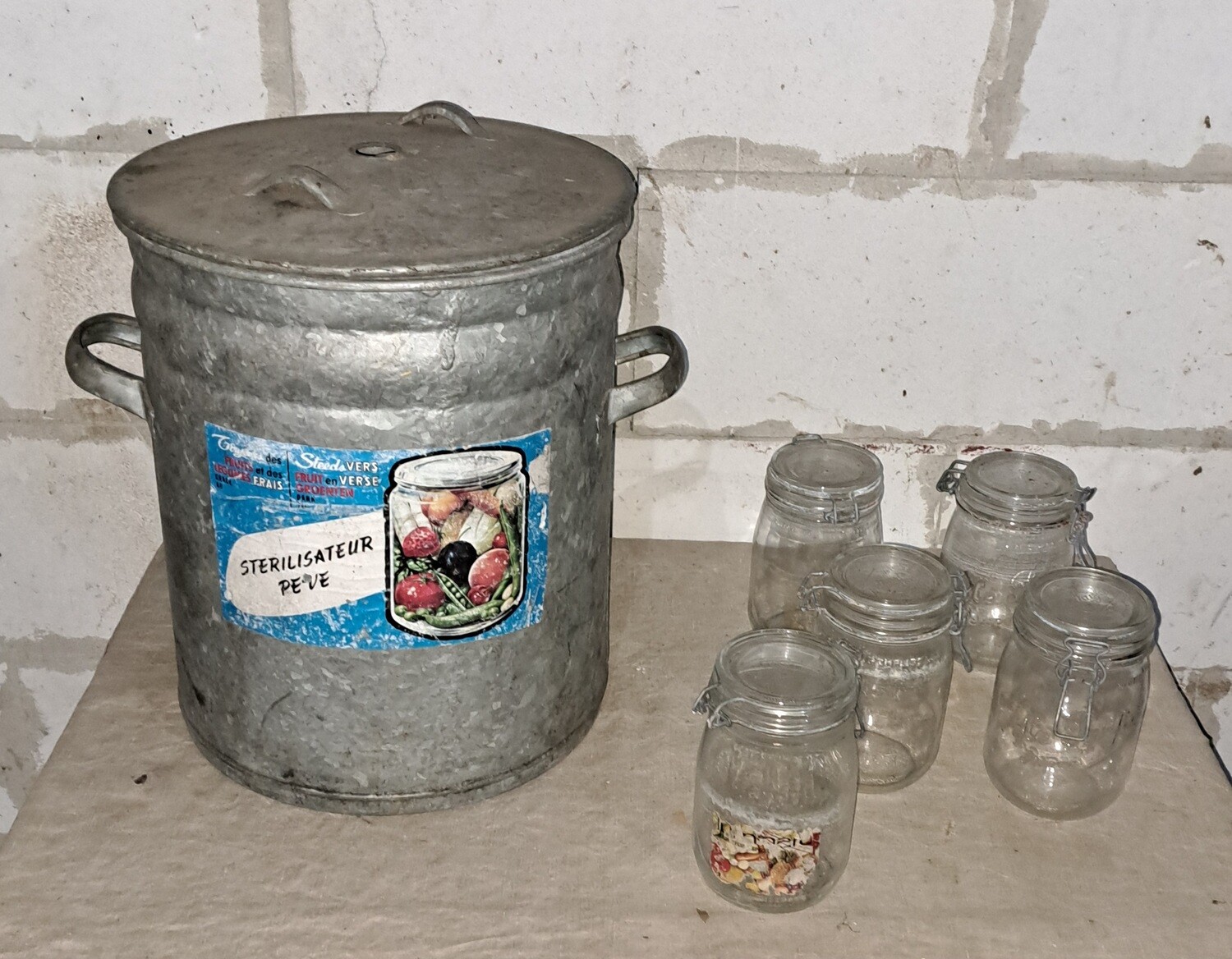 Vintage zinken weckketel