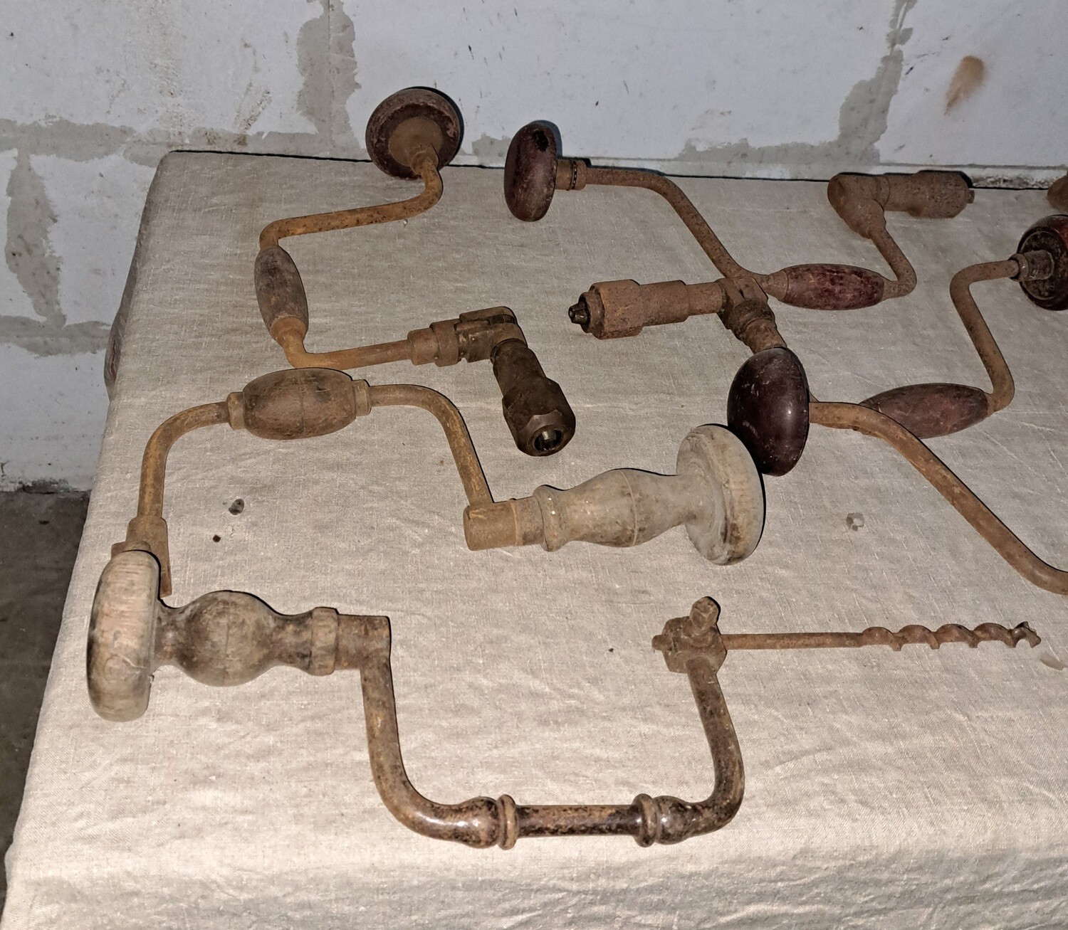 Vintage, antiek, retro handboren, hand drills