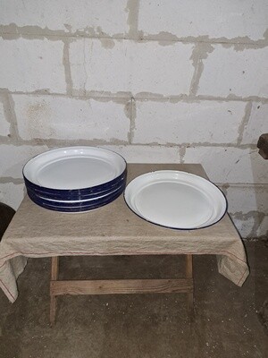 vintage emaille schalen 45cm