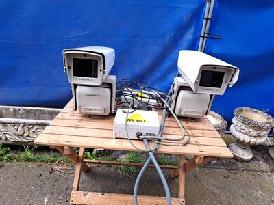 Camera&#39;s professionele industriële met bijbehorende kast