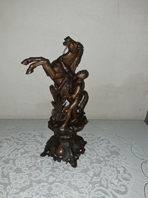 Vintage paard met man