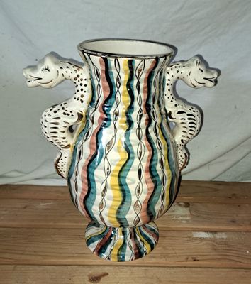 Bequet drakenvaas vintage retro